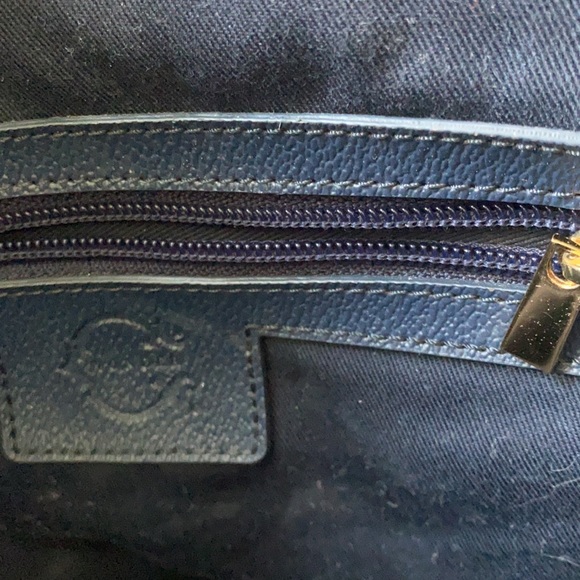 C. Wonder Tote Bag Shopper Navy White Gold Large Handbag EXC COND - Picture 6 of 6